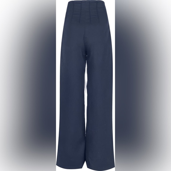 Prime of Lime Alison Cream High Waisted Wide Leg pants in Sz Medium - Picture 8 of 11